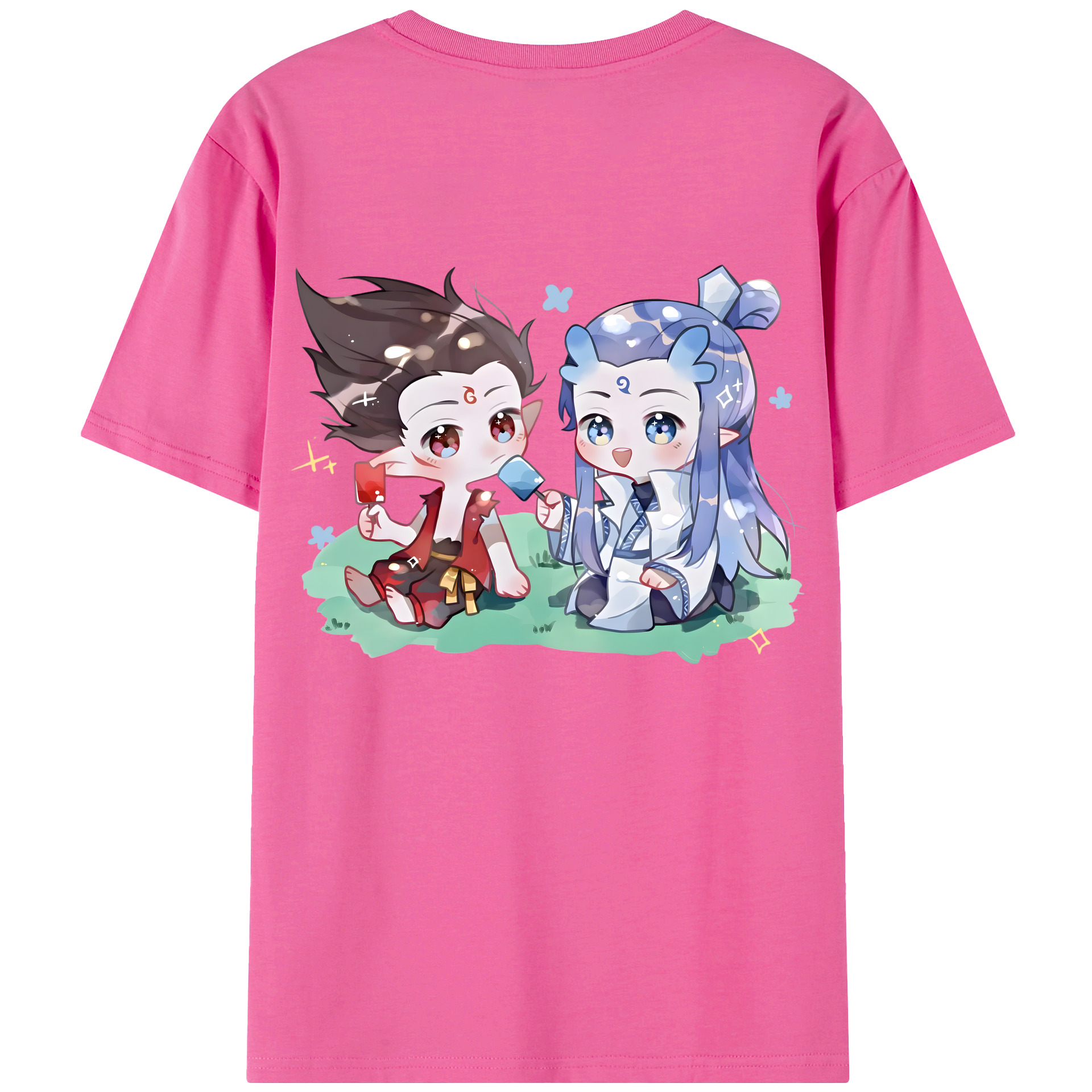 （画像用） Ne Zha 2 ナタ 魔童の大暴れ レディース半袖Tシャツ(バックプリント)